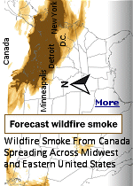 Heavy smoke from wildfires blazing in Canada and Minnesota is engulfing large swaths of the Midwest and Northeast U.S. this week, impacting air quality as millions of people are exposed to hazardous levels of air pollution. More than 100 wildfires are burning in Canada, and winds are carrying the smoke southeast. Multiple wildfires are raging in northern Minnesota. High levels of fine particulate matter in the air from smoke can be unhealthy, especially for sensitive groups.